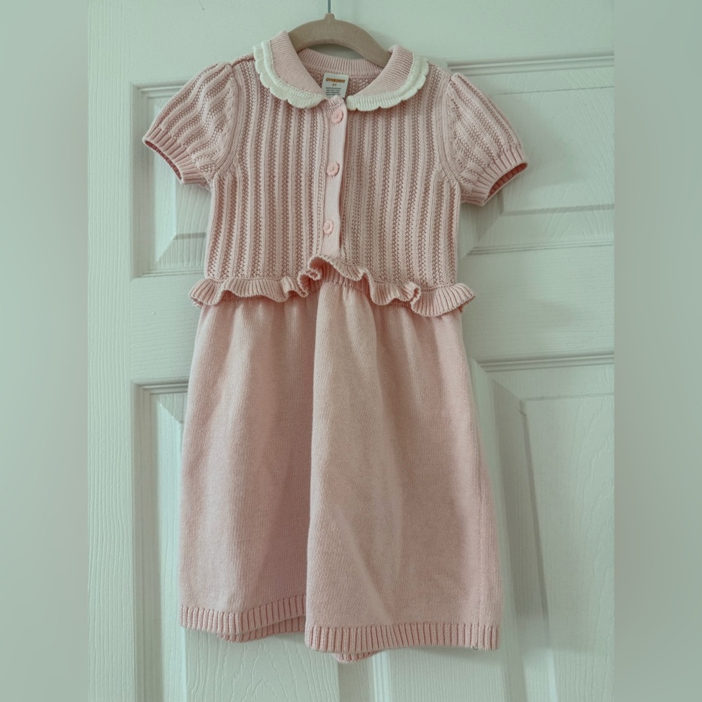 Gymboree Pink Knit Ruffle Dress - Picture 2 of 3